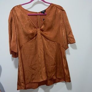 Express Siena/burnt orange dress top